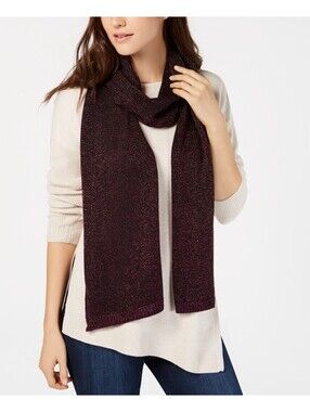 Steve Madden Womens Lurex Metallic Knit Scarf